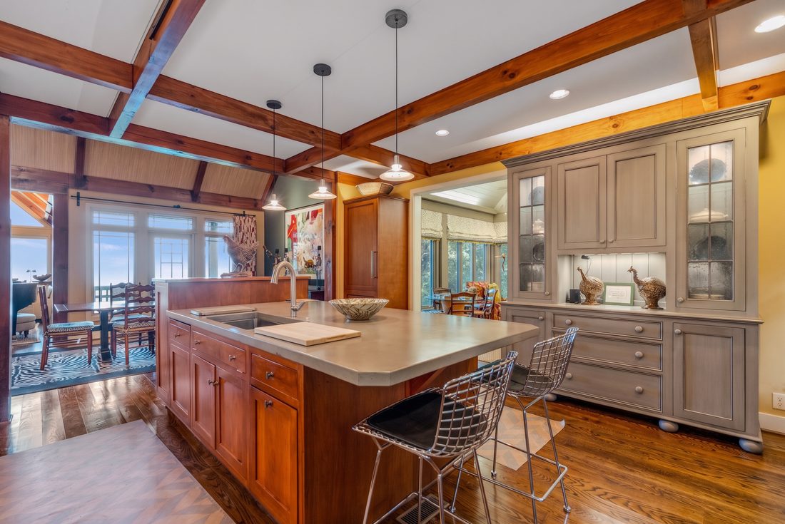Kitchen toward dining