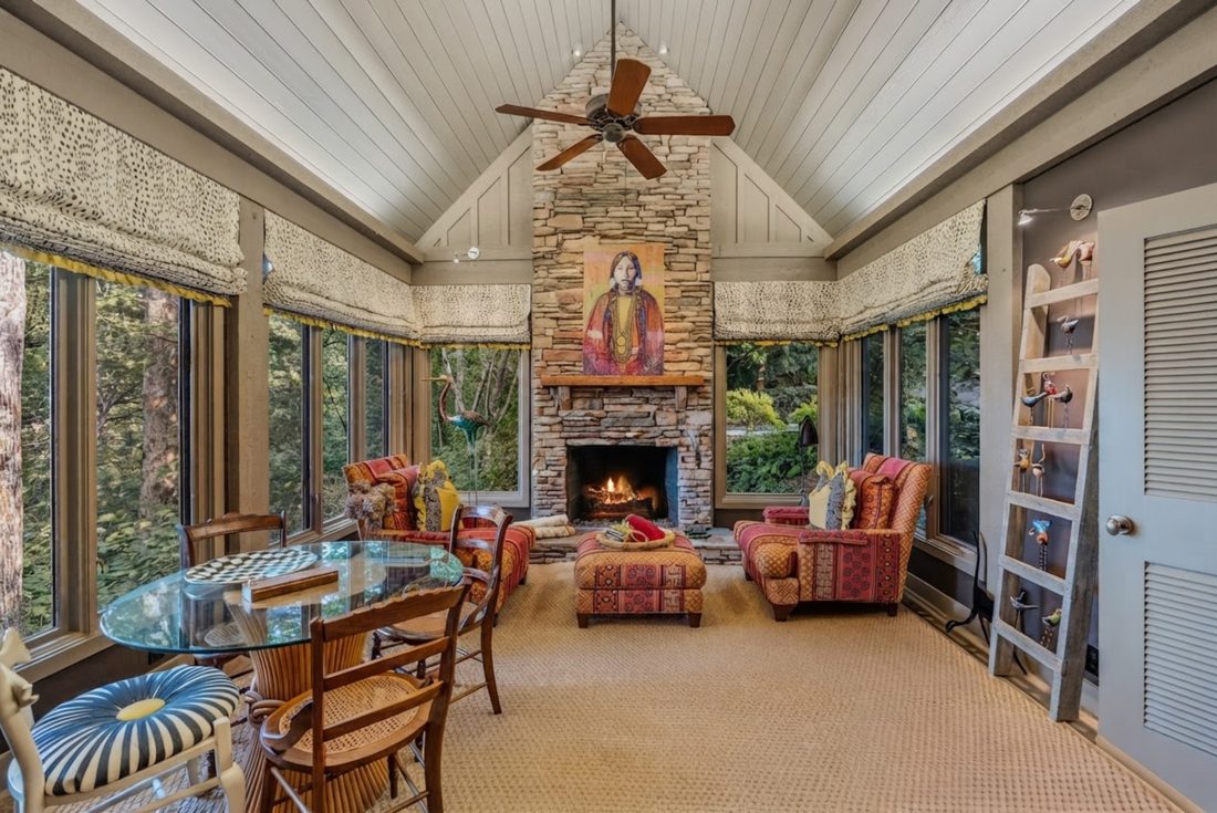 Sun room, glass on three sides