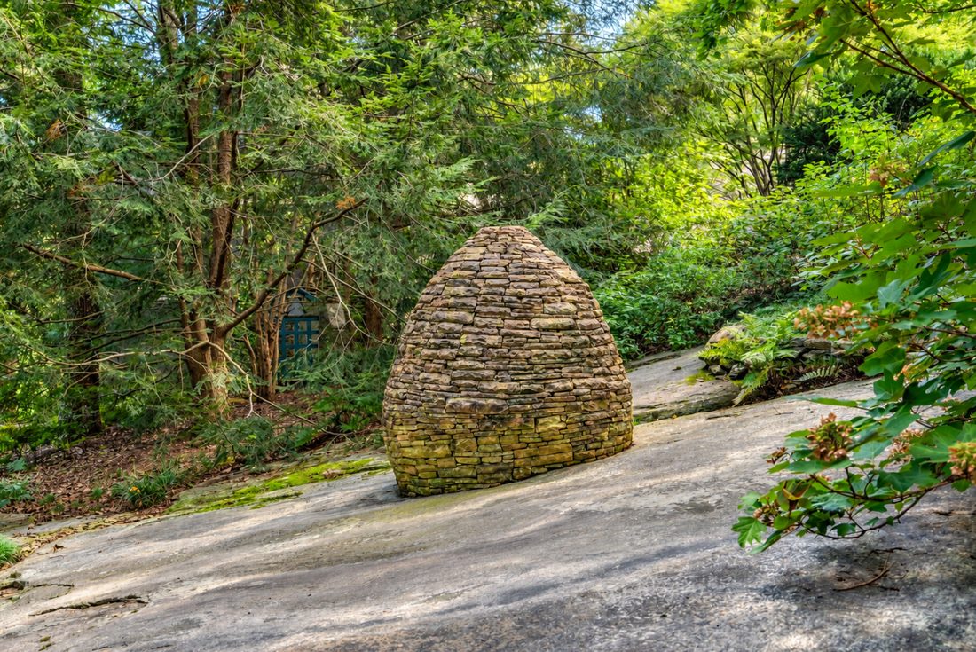 Stone cairn, hand built